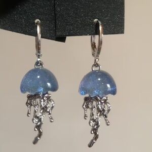 Blue Jellyfish Drop Earrings - Womens Jewelry